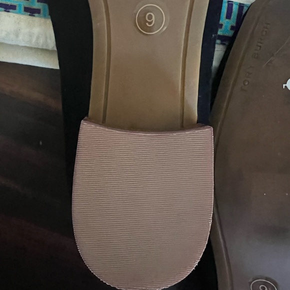 NEW W/out tags-Tory Burch black silk-suede "Leigh" elastic back flat loafers - Picture 7 of 7